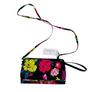 Vera Bradley RFID Wallet Crossbody Hilo Meadow Floral